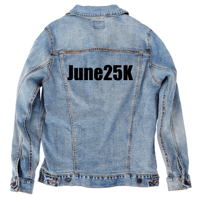 Customer Designed Custom Denim Jacket (hand-crafted) with 3 color choices of jacket: Stonewash, White, or Black. Unisex XS S M L XL 2X 3X. USA hand-crafted and USA digitally printed. Ships free within the USA & also ships Internationally.