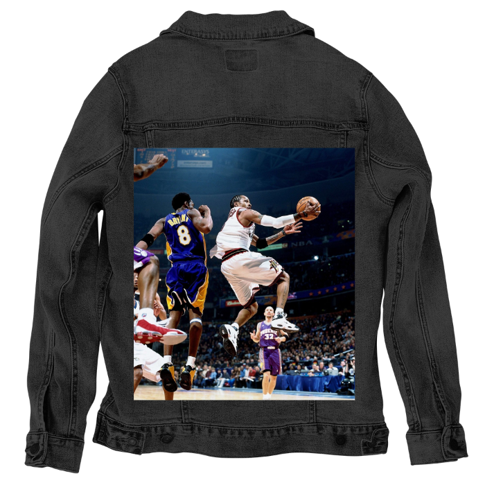 Customer Designed Custom Denim Jacket (hand-crafted) with 3 color choices of jacket: Stonewash, White, or Black. Unisex XS S M L XL 2X 3X. USA hand-crafted and USA digitally printed. Ships free within the USA & also ships Internationally.