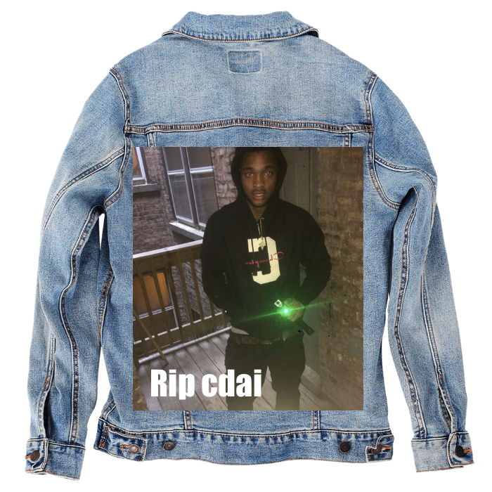 Customer Designed Custom Denim Jacket (hand-crafted) with 3 color choices of jacket: Stonewash, White, or Black. Unisex XS S M L XL 2X 3X. USA hand-crafted and USA digitally printed. Ships free within the USA & also ships Internationally.