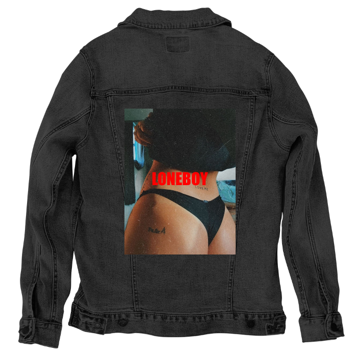 Customer Designed Custom Denim Jacket (hand-crafted) with 3 color choices of jacket: Stonewash, White, or Black. Unisex XS S M L XL 2X 3X. USA hand-crafted and USA digitally printed. Ships free within the USA & also ships Internationally.