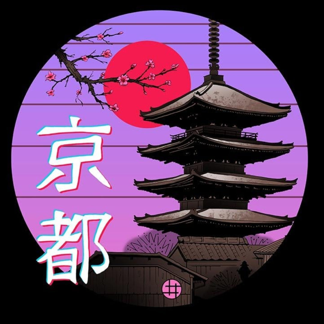 KYOTO WAVE by VINCENT TRINIDAD, digitally printed on DENIM products: throw pillows, aprons, table place mats, and hand-crafted Unisex Denim Jackets in 3 color choices