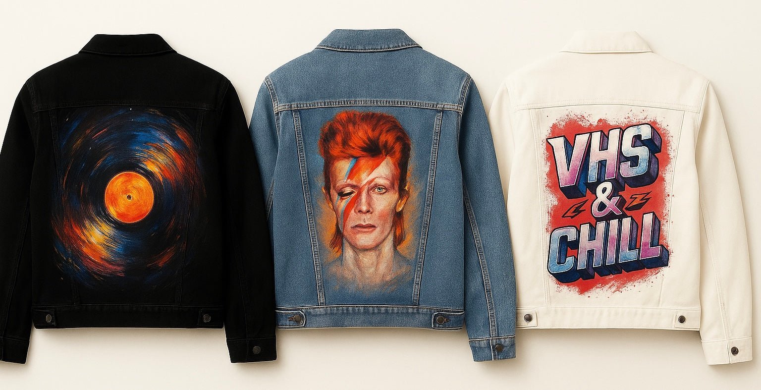 Pop Culture & Retro artwork on Denim - pop culture retro collection