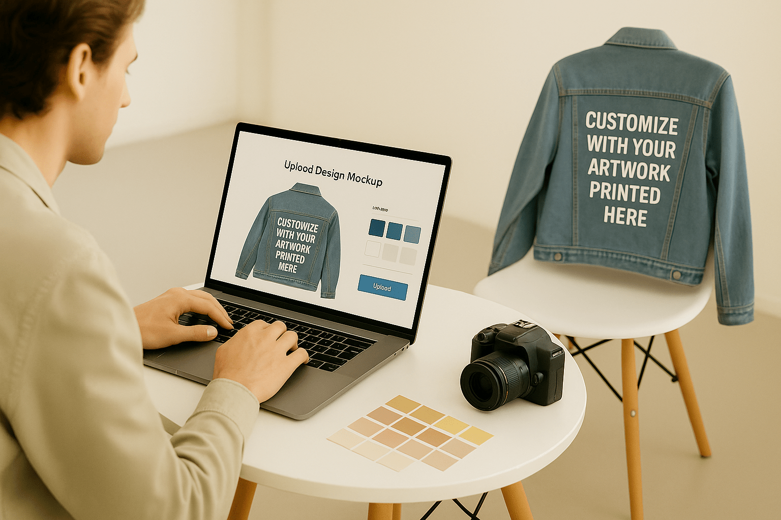 Customer Designed Custom Denim Jackets – Design Your Own (hand-crafted) with 3 color choices. Unisex