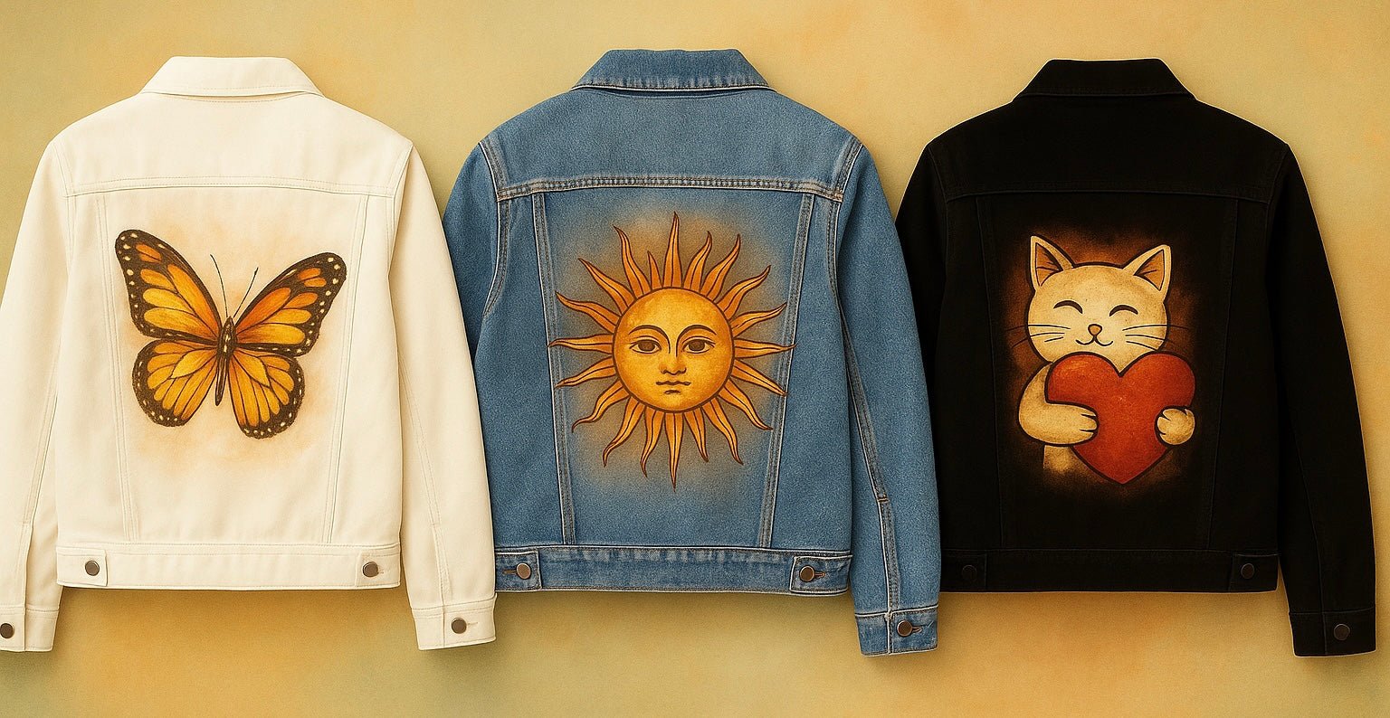 Vintage artwork on denim products - Vintage denim jackets