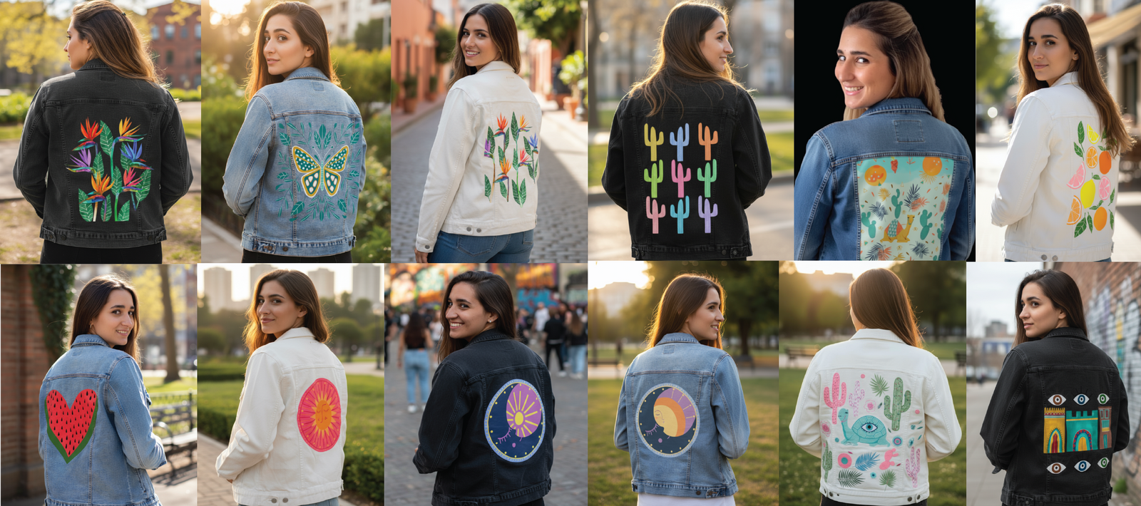 Hend Shehata's artwork on Denim Jackets