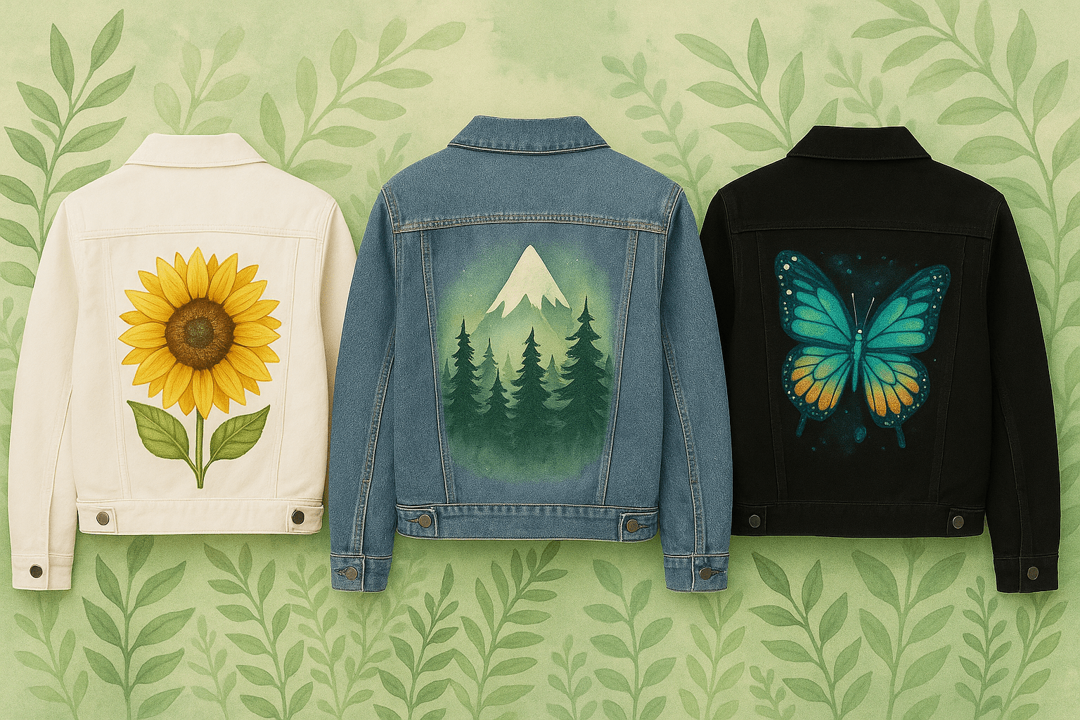 Nature - nature collection on denim products