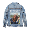 Customize &amp; Design your own Denim Jacket (hand-made) with 3 color choices of jacket: Stonewash, White, or Black. Unisex XS S M L XL 2X 3X. USA hand-crafted and USA digitally printed. Ships free within the USA &amp; also ships Internationally.