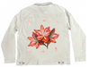 3 RED FLOWERS by RAMIR DESIGNS, digitally printed on a hand-made Unisex Denim Jacket