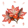 3 RED FLOWERS by RAMIR DESIGNS, digitally printed on a hand-made Unisex Denim Jacket