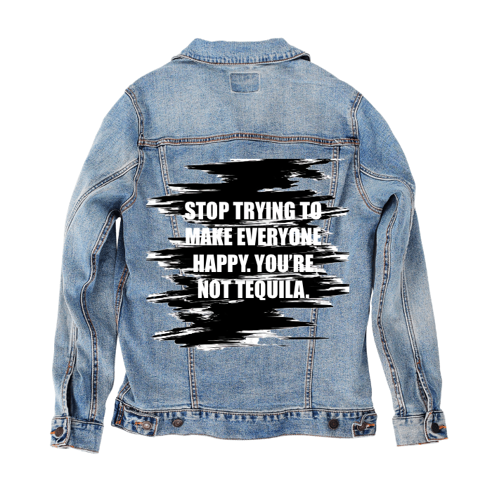 Customize &amp; Design your own Denim Jacket (hand-made) with 3 color choices of jacket: Stonewash, White, or Black. Unisex XS S M L XL 2X 3X. USA hand-crafted and USA digitally printed. Ships free within the USA &amp; also ships Internationally.