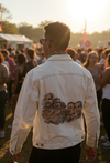 AFRICA MOUNT RUSHMORE, by Nygerians, printed on a hand-made Unisex Denim Jacket