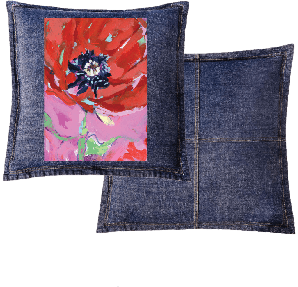 AUGUST BIRTH FLOWER by PAIGE FLOTTERUD custom denim jacket by DenimINK