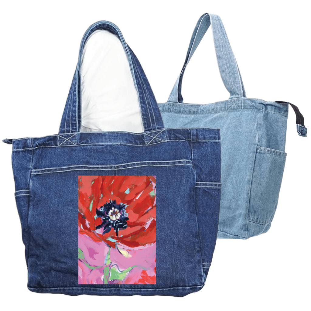 AUGUST BIRTH FLOWER by PAIGE FLOTTERUD custom denim jacket by DenimINK