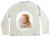 BABY YELLOW HAT by RAMIR DESIGNS, digitally printed on a hand-made Unisex Denim Jacket