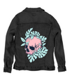 Botanical Skull by Jess Adams, printed on a hand-made Unisex Denim Jacket