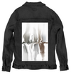 BROWN REFLECTION by RAMIR DESIGNS, digitally printed on a hand-made Unisex Denim Jacket