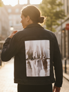 BROWN REFLECTION by RAMIR DESIGNS, digitally printed on a hand-made Unisex Denim Jacket