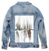 BROWN REFLECTION by RAMIR DESIGNS, digitally printed on a hand-made Unisex Denim Jacket