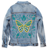 BUTTERFLY by HEND SHEHATA, digitally printed on a hand-made Unisex Denim Jacket