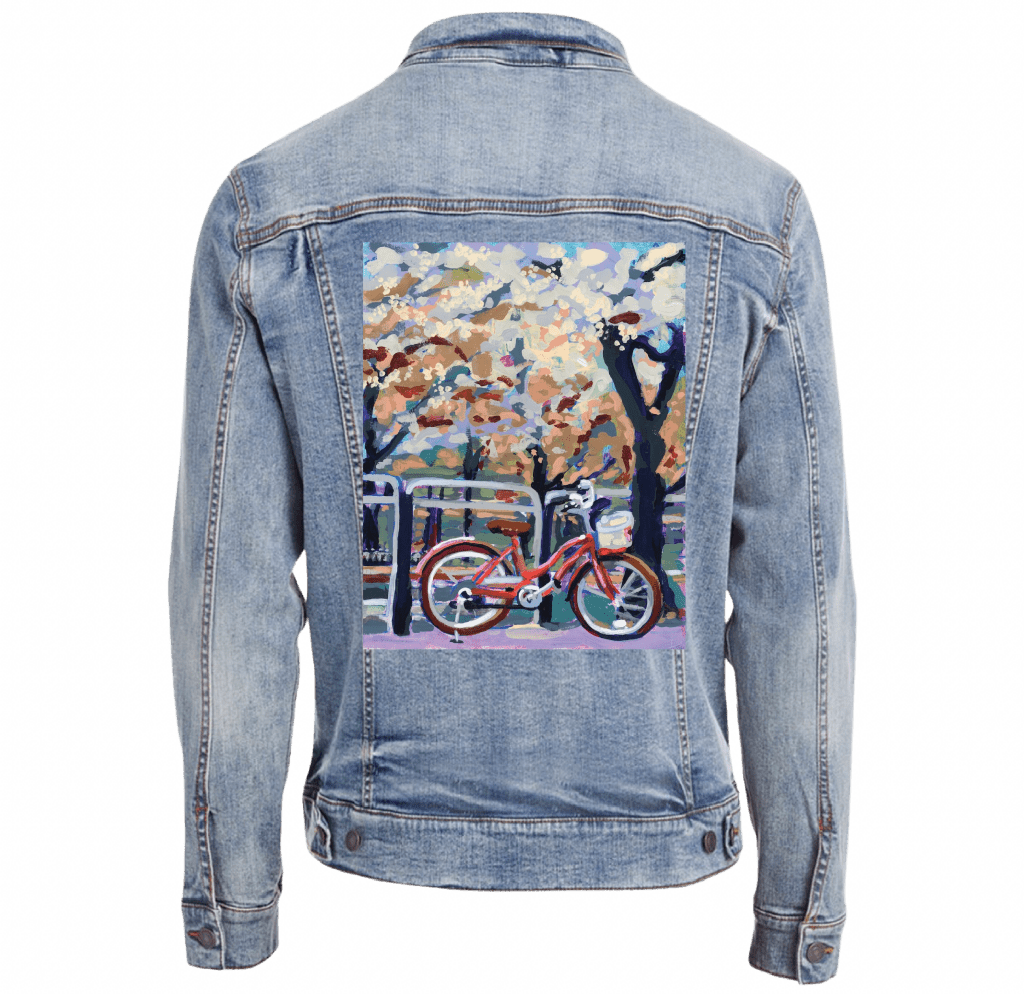 BICYCLE by PAIGE FLOTTERUD custom denim jacket by DenimINK