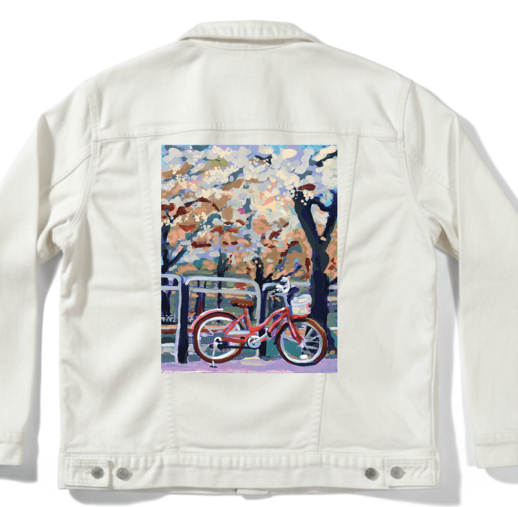 BICYCLE by PAIGE FLOTTERUD custom denim jacket by DenimINK