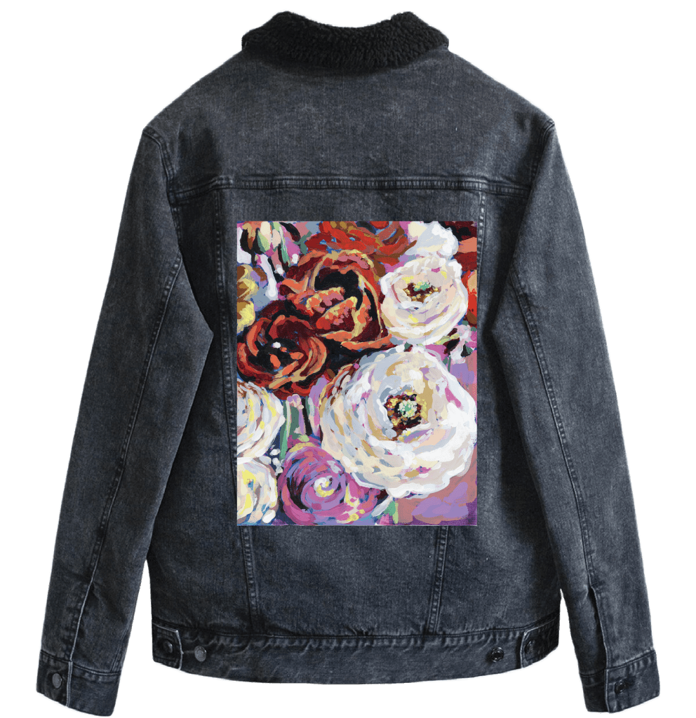 BIRTHDAY BOUQUET by PAIGE FLOTTERUD custom denim jacket by DenimINK