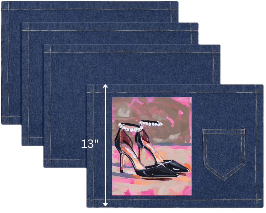 BLACK PEARL HIGH HEEL by PAIGE FLOTTERUD custom denim jacket by DenimINK