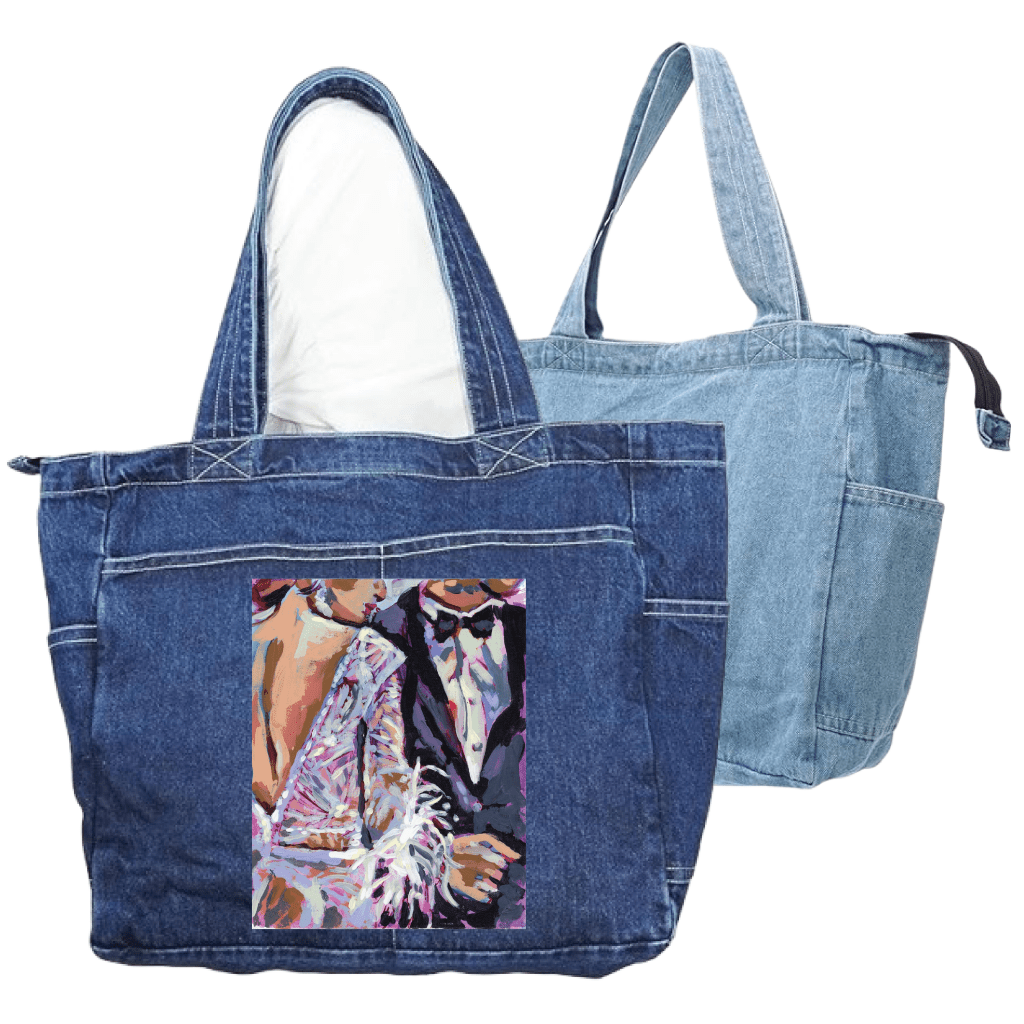 BRIDE AND GROOM by PAIGE FLOTTERUD custom denim jacket by DenimINK