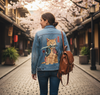 Catana by Vincent Trinidad, printed on a hand-made Unisex Denim Jacket