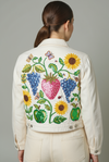 COLORED BERRIES by HEND SHEHATA, digitally printed on a hand-made Unisex Denim Jacket
