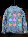 COLORED BERRIES by HEND SHEHATA, digitally printed on a hand-made Unisex Denim Jacket