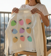 COLORED BERRIES by HEND SHEHATA, digitally printed on a hand-made Unisex Denim Jacket