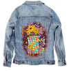 COLORFALL SEASON BOOTS by INDYSIGN, printed on a hand-made Unisex Denim Jacket
