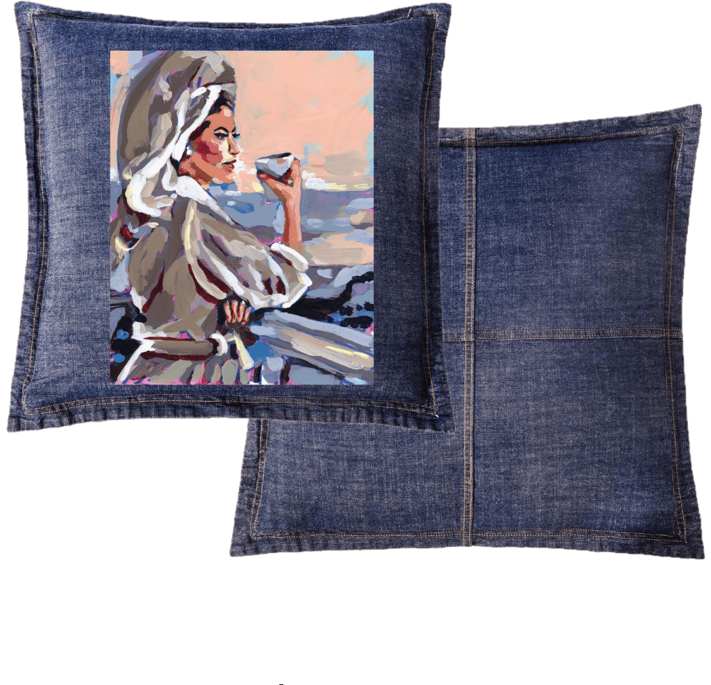 COFFEE GIRL by PAIGE FLOTTERUD custom denim jacket by DenimINK