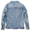 boule à neige, by Tobe Fonseca, on a hand-made Denim Jacket with 3 color choices: Stonewash, White, or Black. Unisex XS S M L XL 2X 3X. USA hand-made and USA digitally printed. Ships free within the USA &amp; also ships Internationally.