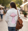 DISCO UFO by KITSCH AND CURATE, digitally printed on a hand-made Unisex Denim Jacket