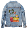 DOING WHAT YOU LOVE by THEARTICSOUL, digitally printed on a hand-made Unisex Denim Jacket
