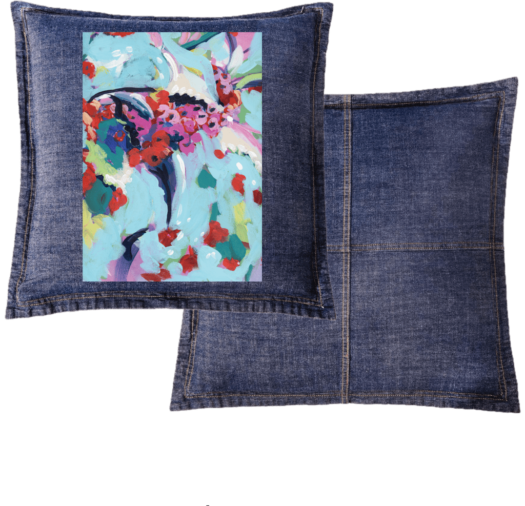 DECEMBER BIRTH FLOWER by PAIGE FLOTTERUD custom denim jacket by DenimINK