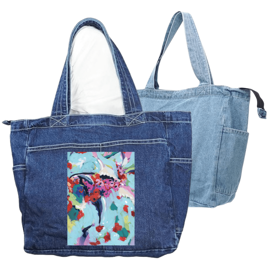 DECEMBER BIRTH FLOWER by PAIGE FLOTTERUD custom denim jacket by DenimINK