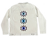 EYES ON YOU by HEND SHEHATA, digitally printed on a hand-made Unisex Denim Jacket