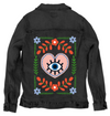 EYE WITHIN THE HEART by HEND SHEHATA, digitally printed on a hand-made Unisex Denim Jacket