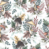 ENCHANTED MUSHROOMS by CECILIA BATTAINI, printed on a hand-made Unisex Denim Jacket