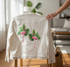 FLAMINGO2 by CECILIA BATTAINI, printed on a hand-made Unisex Denim Jacket