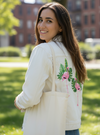FLAMINGO2 by CECILIA BATTAINI, printed on a hand-made Unisex Denim Jacket