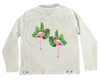 FLAMINGO2 by CECILIA BATTAINI, printed on a hand-made Unisex Denim Jacket