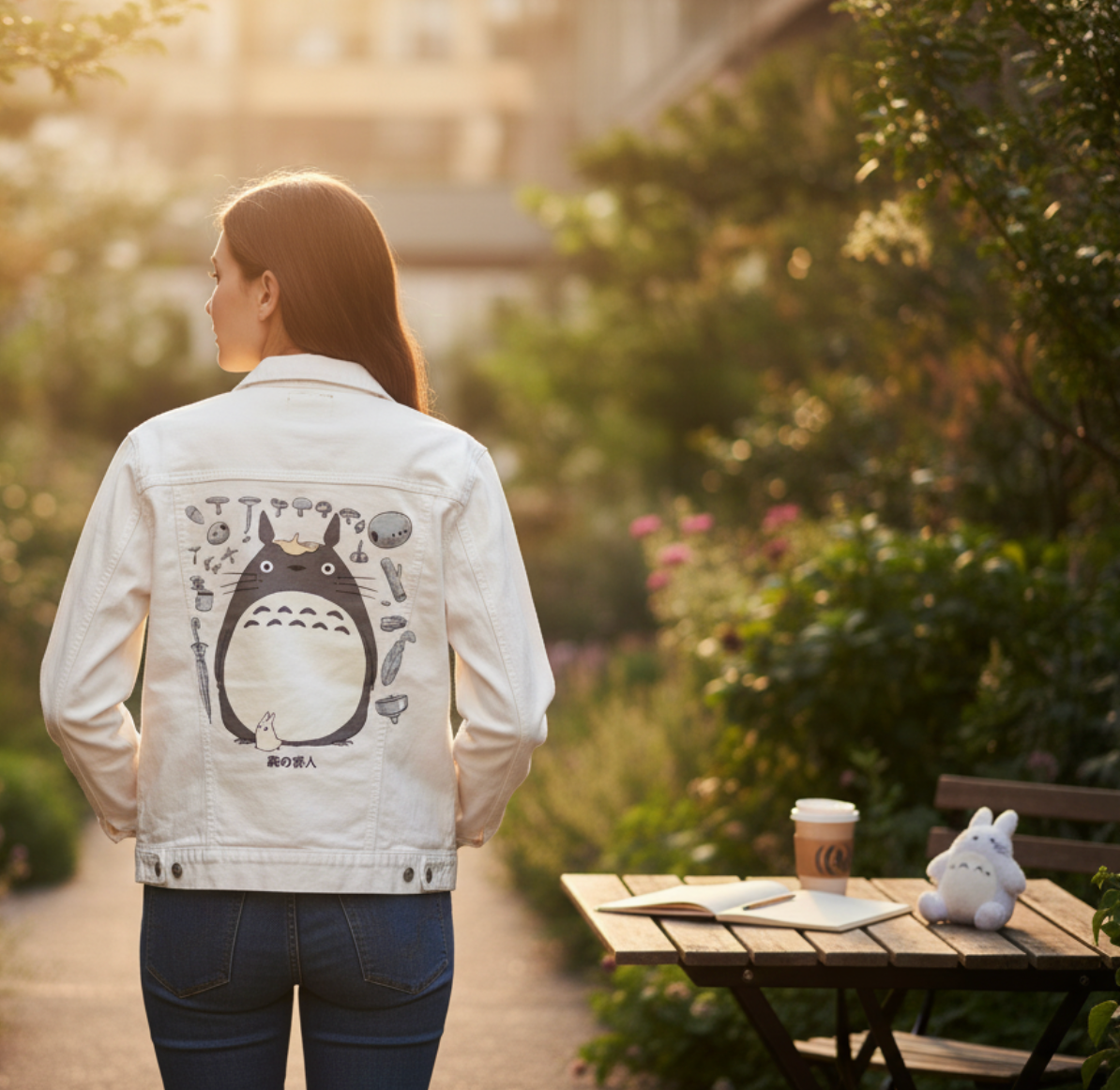 FOREST TROLL by PEPE RODRIGUEZ aka PPMID, digitally printed on DENIM products: throw pillows, aprons, table place mats, and hand-made Unisex Denim Jackets in 3 color choices