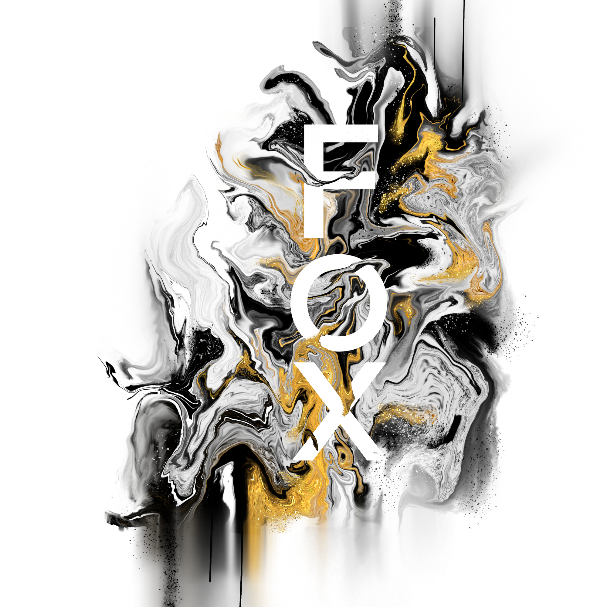 FOX BW GOLD by RAMIR DESIGNS, digitally printed on DENIM products: throw pillows, aprons, table place mats, and hand-made Unisex Denim Jackets in 3 color choices