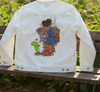 GIRL WATERING, by Nygerians, printed on a hand-made Unisex Denim Jacket