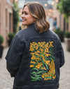 GOLDENROD by KITSCH AND CURATE, digitally printed on a hand-made Unisex Denim Jacket