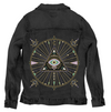 Evil Eye Mandala by CatCoq, printed on a hand-made Unisex Denim Jacket